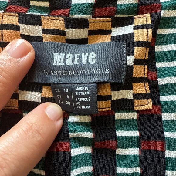 Maeve Gianni Tunic Dress US 6 Geometric Print Boho Anthropologie - Picture 7 of 8